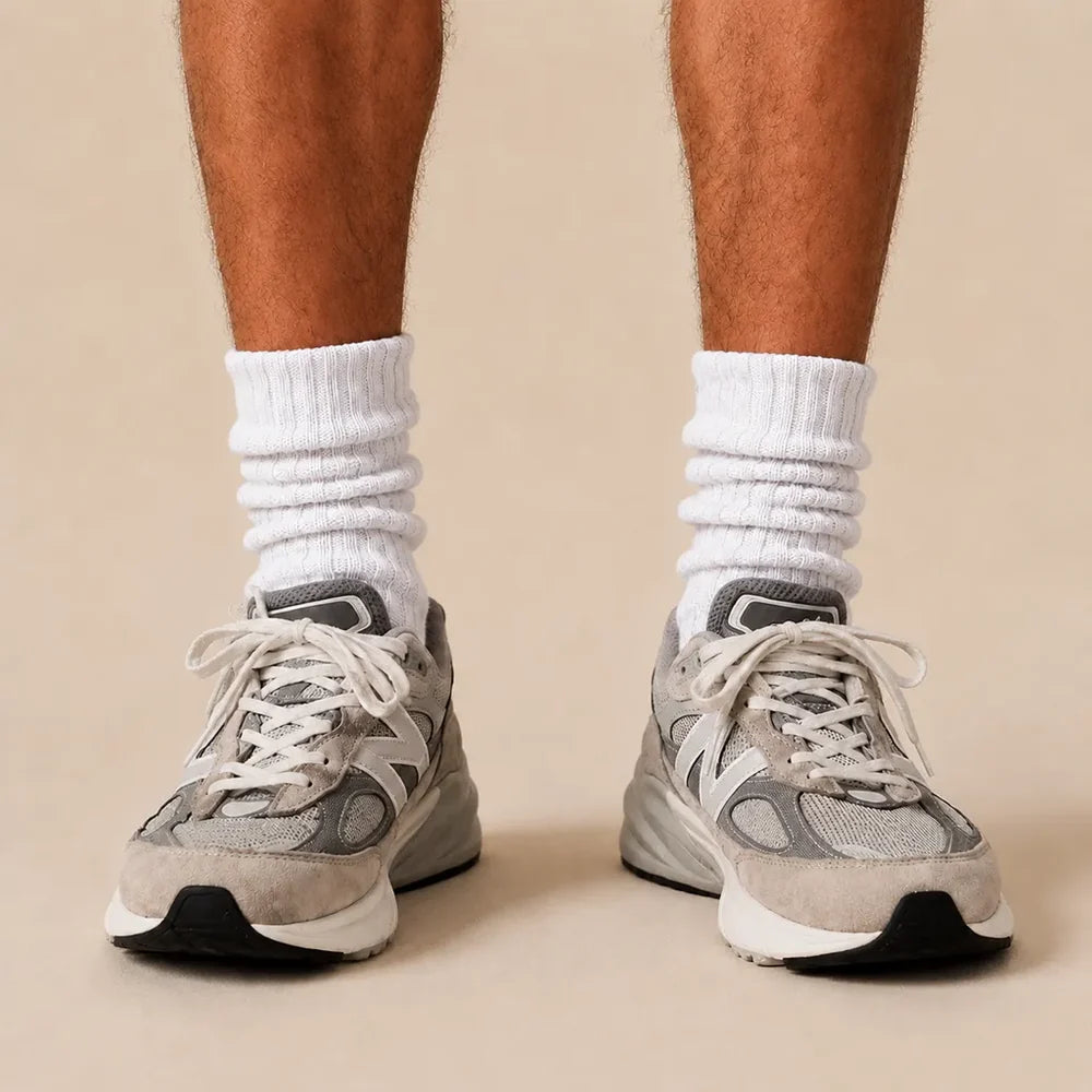 Signature Vintage Scrunch Cotton Crew Socks
