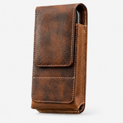 ⚡ Big Discount | Waist Belt Cell Phone Pouch 📱 Multi-Pocket Leather Holster with Card Holder