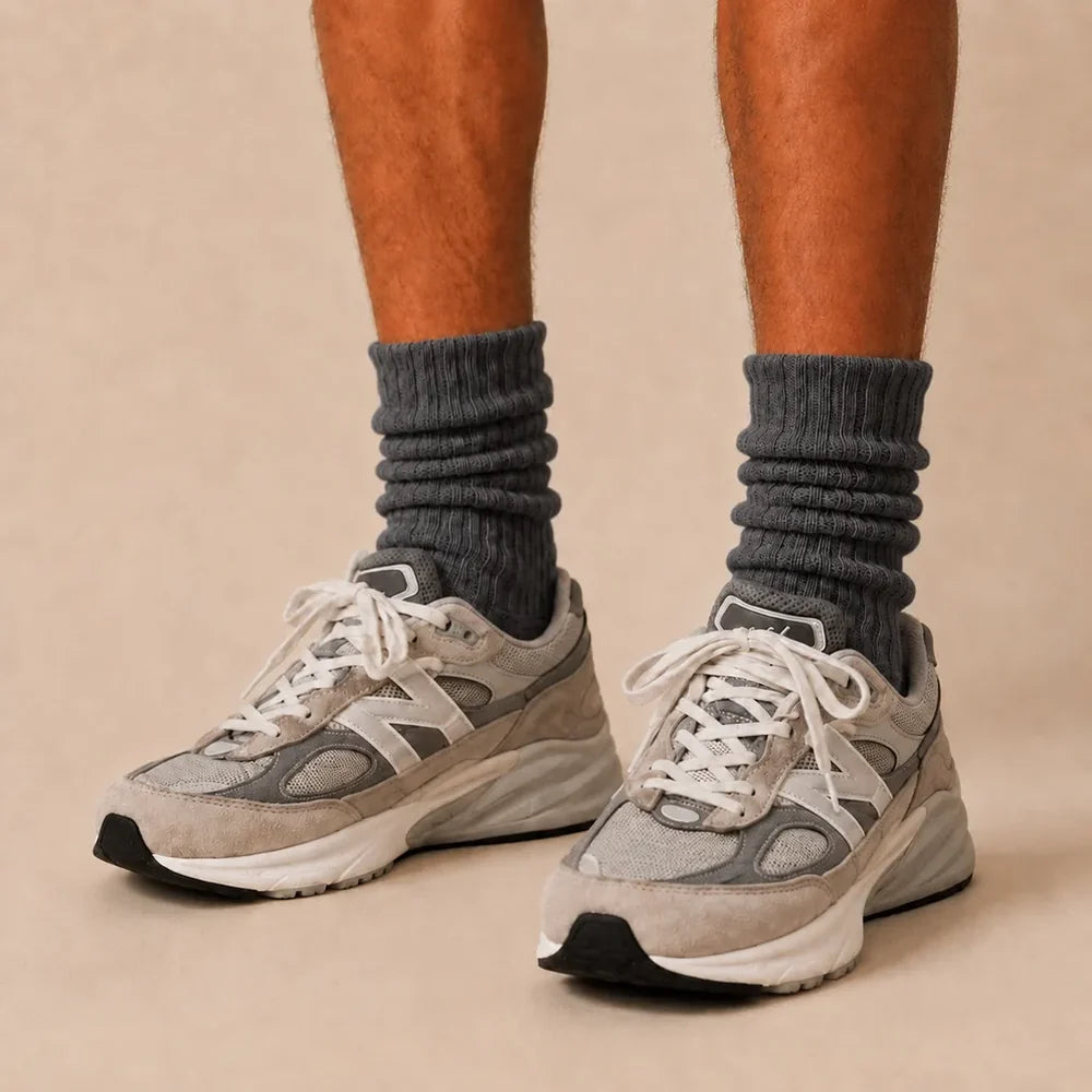 Signature Vintage Scrunch Cotton Crew Socks