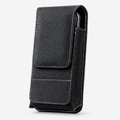 ⚡ Big Discount | Waist Belt Cell Phone Pouch 📱 Multi-Pocket Leather Holster with Card Holder