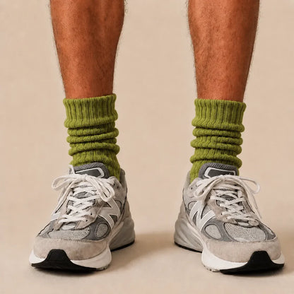 Signature Vintage Scrunch Cotton Crew Socks