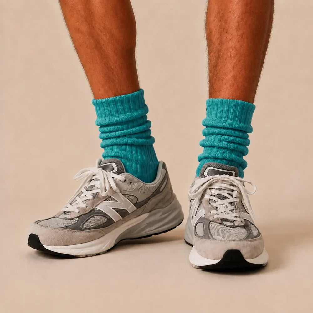 Signature Vintage Scrunch Cotton Crew Socks