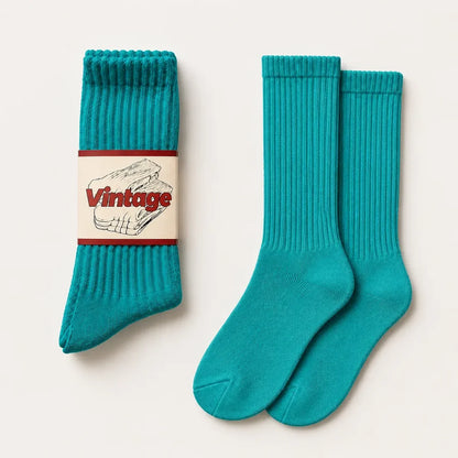 Signature Vintage Scrunch Cotton Crew Socks