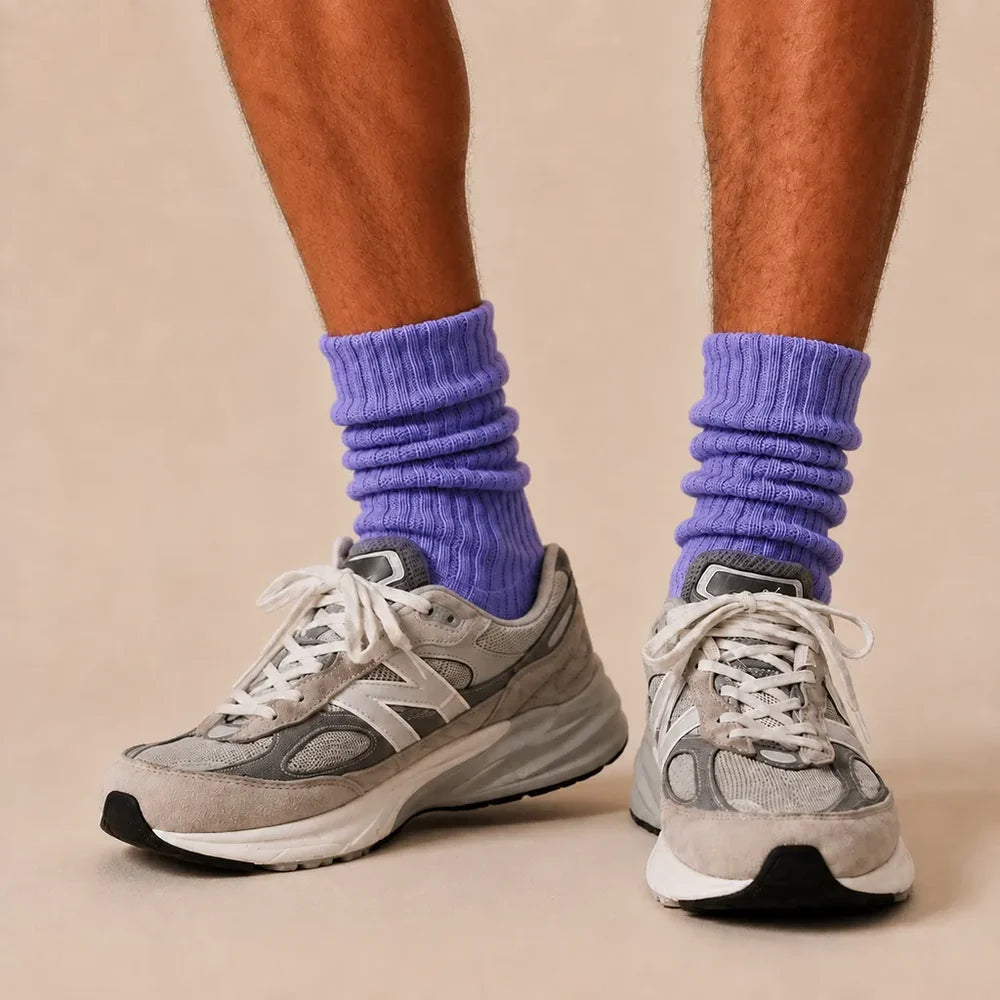Signature Vintage Scrunch Cotton Crew Socks