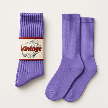 Signature Vintage Scrunch Cotton Crew Socks