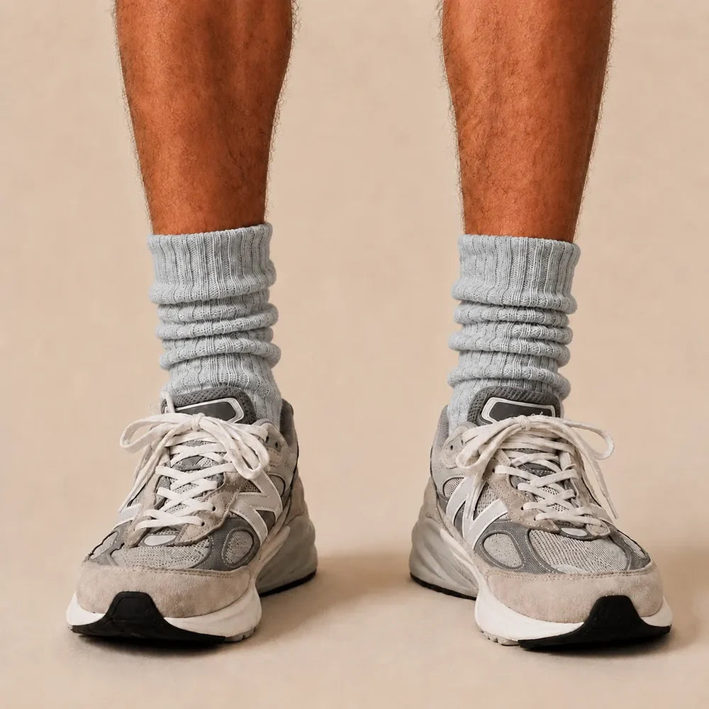 Signature Vintage Scrunch Cotton Crew Socks