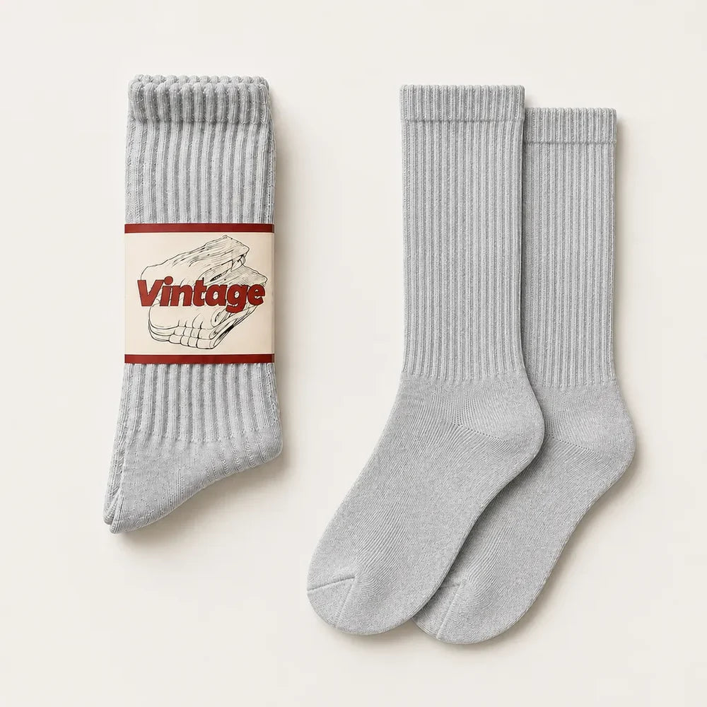 Signature Vintage Scrunch Cotton Crew Socks