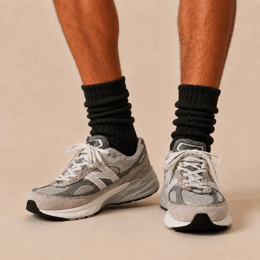 Signature Vintage Scrunch Cotton Crew Socks