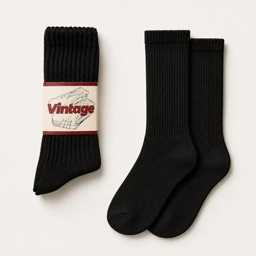 Signature Vintage Scrunch Cotton Crew Socks