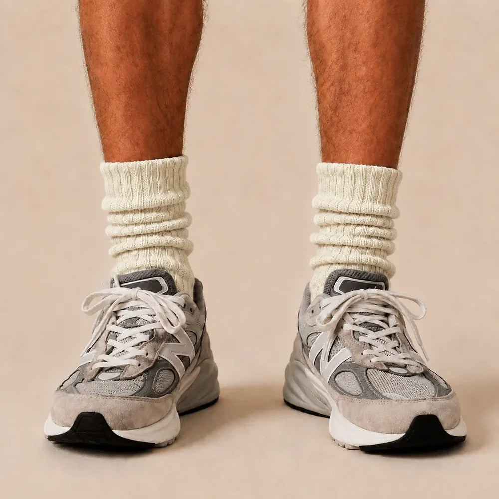 Signature Vintage Scrunch Cotton Crew Socks