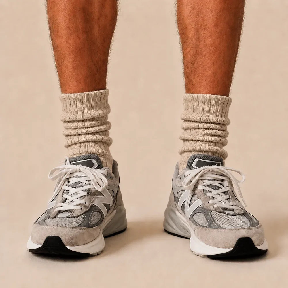 Signature Vintage Scrunch Cotton Crew Socks