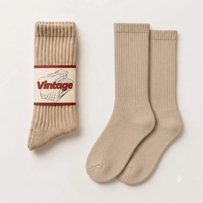 Signature Vintage Scrunch Cotton Crew Socks
