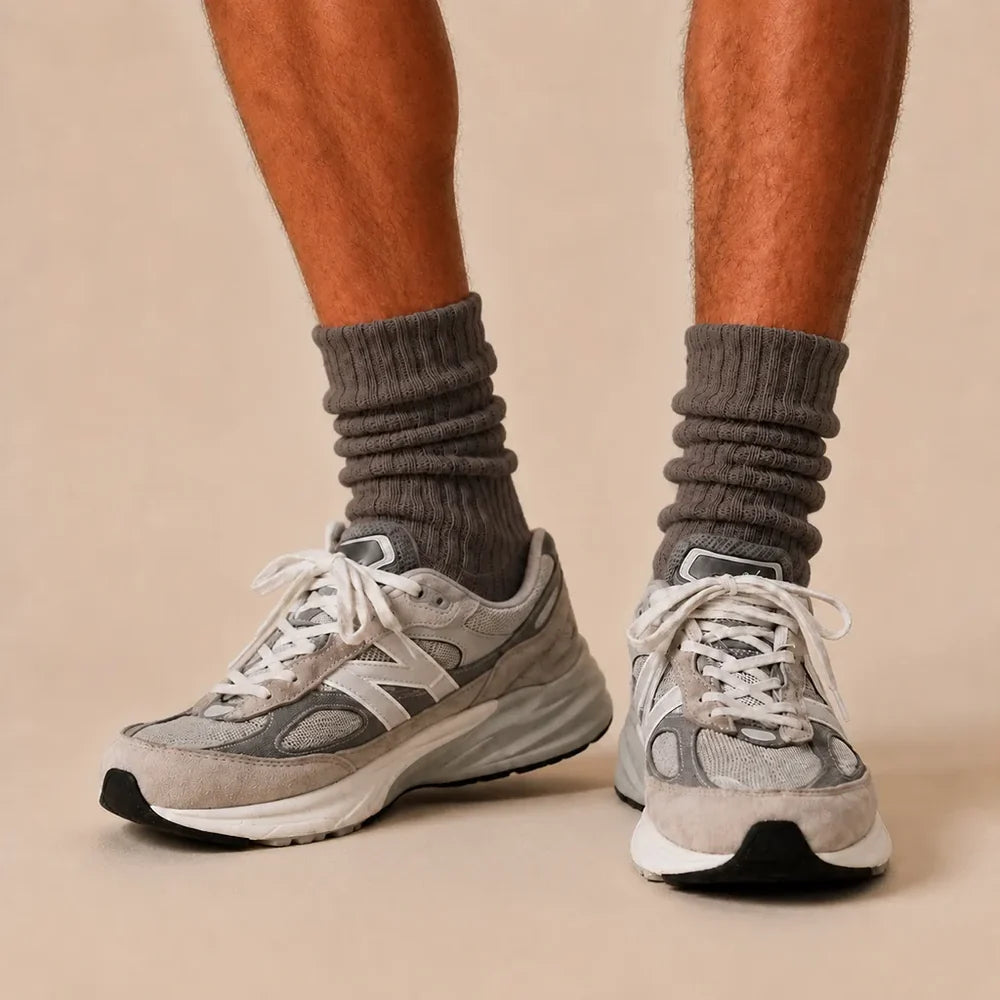 Signature Vintage Scrunch Cotton Crew Socks