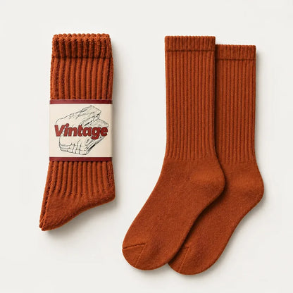 Signature Vintage Scrunch Cotton Crew Socks