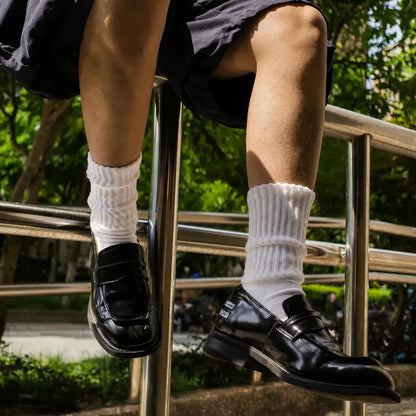 Signature Vintage Scrunch Cotton Crew Socks
